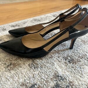 Via Spiga Black Patent Leather Heels